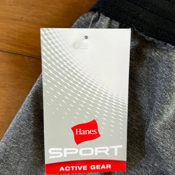 NWT M, XL Hanes Sport 2-Pack Athletic Compression Shorts Performance Blue & Grey - Picture 2 of 4